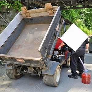 덤프카 모래 자갈 퇴비 운반차