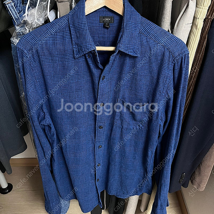 제이크루(J.Crew) 리넨셔츠 글렌체크 블루 M(10...--0