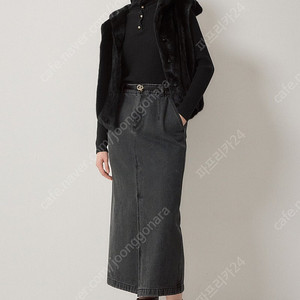 랑방 백밴딩 데님 스커트