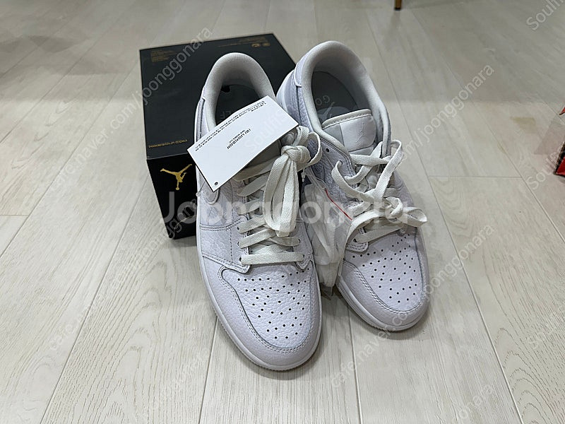 조던1 Low Golf Triple White 250사...--1