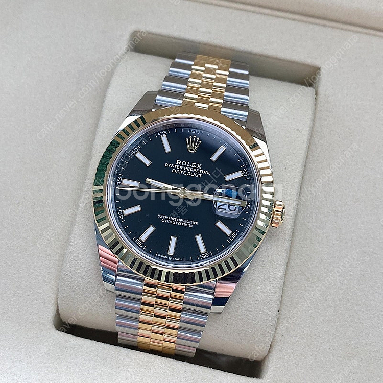 [새제품] 롤렉스 데이트저스트 검판바 콤비 41mm 126333 -25년식--0