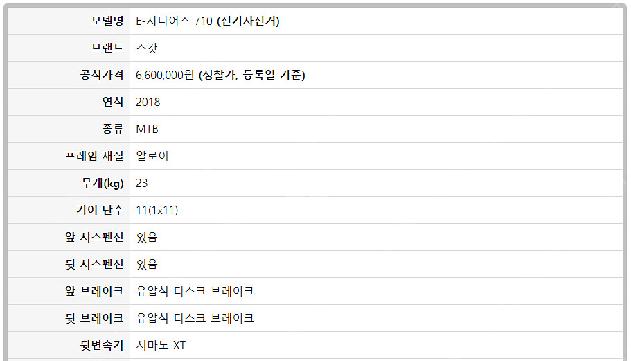 18년식 스캇 e-지니어스 710 M사이즈 eMTB 타...--2