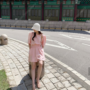 바이씨니 제작 컬러퍼프세트 핑크 새상품 팝니다