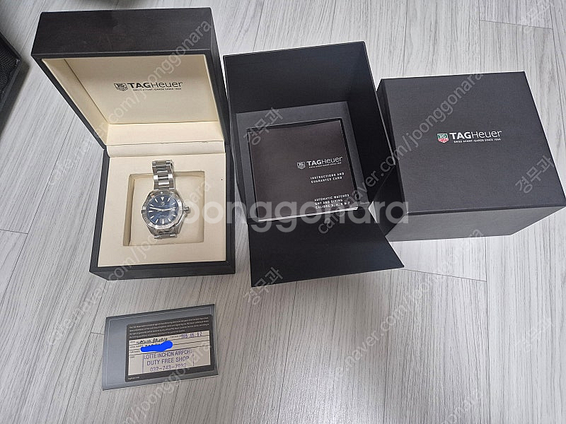 태그 아쿠아레이서300 스틸 청판 41mm 팝니다.--6