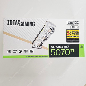 ZOTAC GAMING 지포스 RTX 5070 Ti SOLID CORE OC WHITE 16GB [고주파 없음]