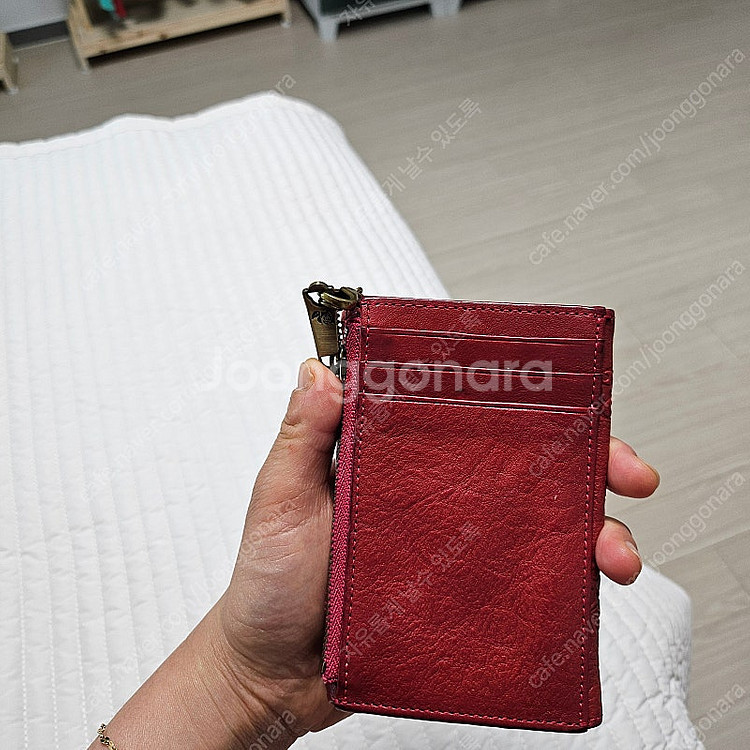 안나수이 소가죽 체인 카드중지갑(상태 양호하고 깨끗)...--3
