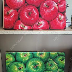 인테리어액자 보석십자수 사과 완성품 팝니다