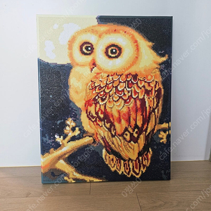 인테리어액자 보석십자수 올빼미 완성품 팝니다