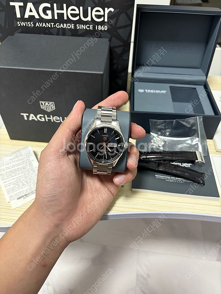 태그호이어 까레라 검판 시계 새상품급 풀구성 판매--2