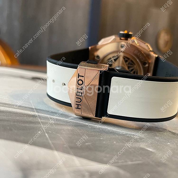 위블로 빅뱅 상블루2 킹골드 파베다이아 45mm 러버밴...--4