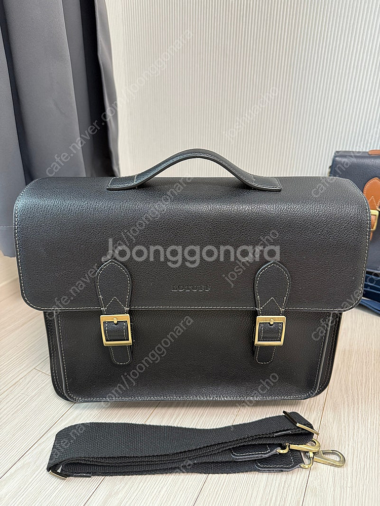 로터프 사첼백 라지 올블랙 브리프케이스/미사용제품--0