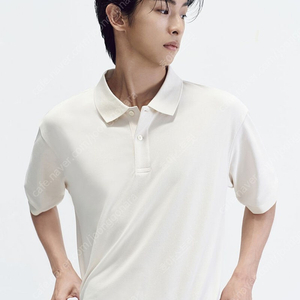 무신사 릴렉스 핏 피케 폴로 셔츠 크림