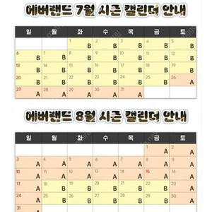 에버랜드 자유이용권 종일권 B구간