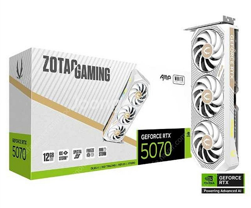 조텍 rtx5070 solid 화이트 단순개봉 팝니다--3