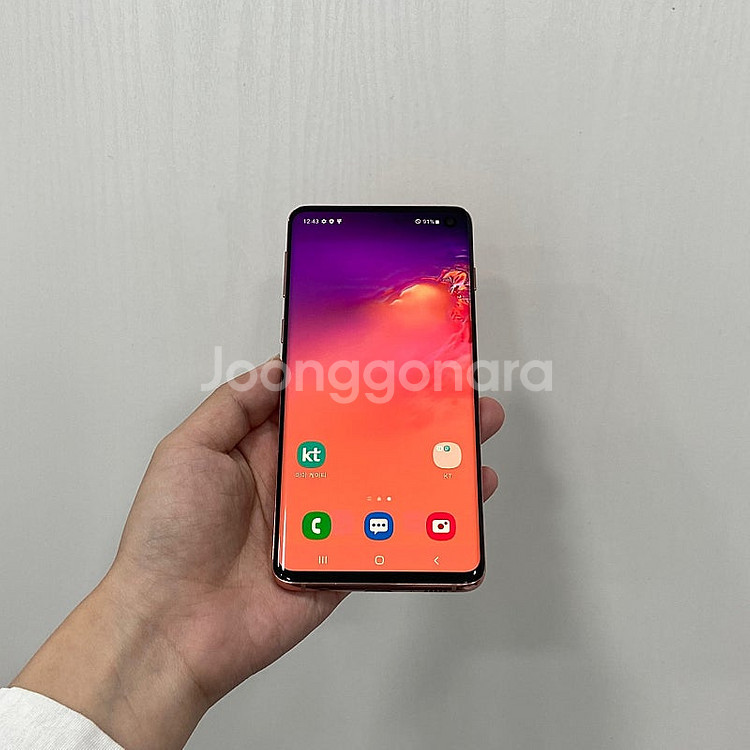 96848 갤럭시S10 핑크 128GB 부산 중고폰 팝...--0