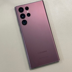 *대용량*갤럭시S22울트라 버건디색상 512용량 23년6월개통 미파손 무잔상 상태좋은단말기 38만 판매합니다