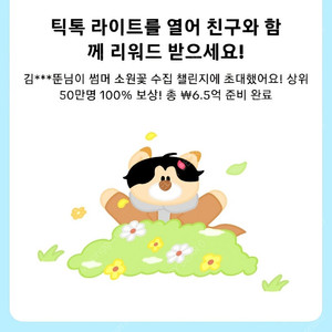 틱톡라이트 소원꽃 미접속 5개 판매