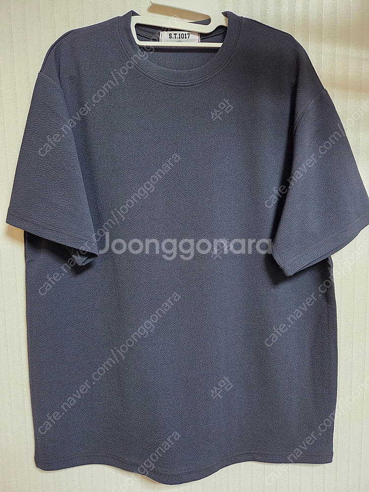 링클프리 무지반팔 차콜 그린 XL 새상품--1