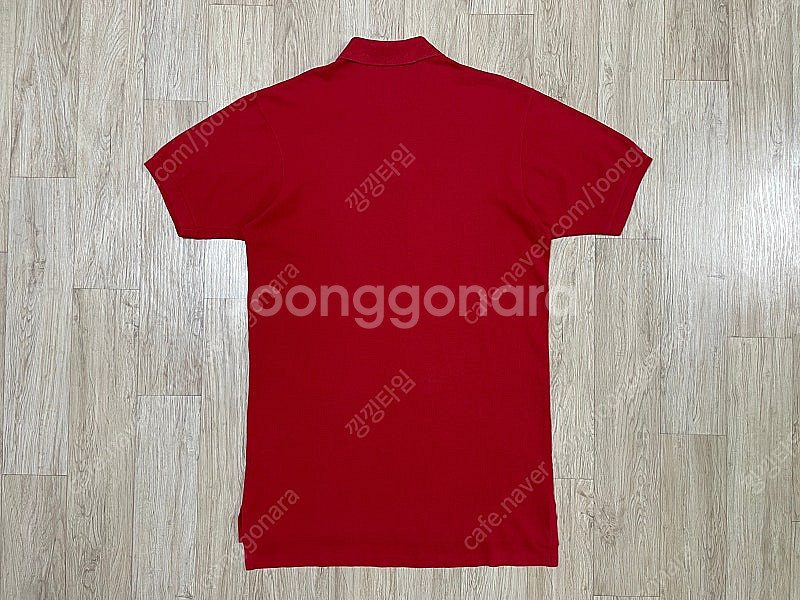 100) 80's 폴로 랄프로렌 레드 반팔 카라티(미국...--1