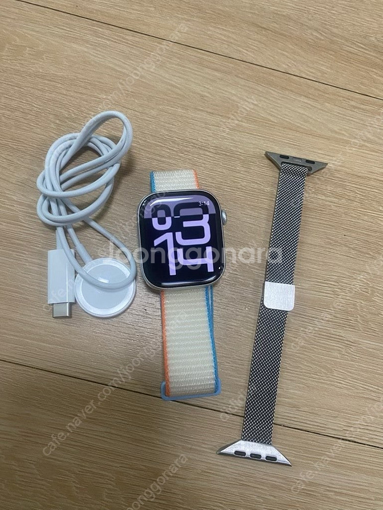 애플워치10세대 46mm 실버 gps 배터리100%--1