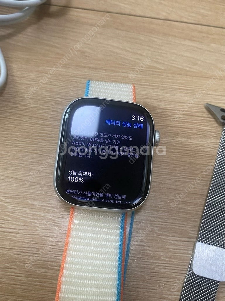 애플워치10세대 46mm 실버 gps 배터리100%--6