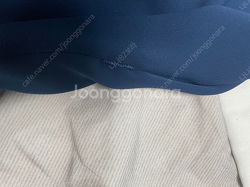 오르 루 반팔원피스 (네이비) - 어깨패드 없는 디자인--3