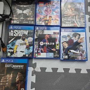PS4 게임판매 7개(더쇼, 피파, 저지아이즈, 레고, 역전재판 등)