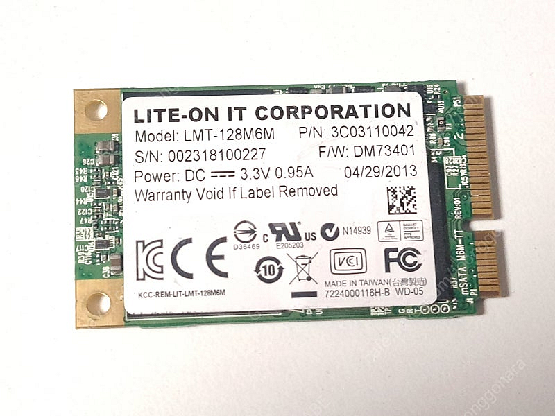 라이트온 msata 128gb ssd 1만원 급처--1