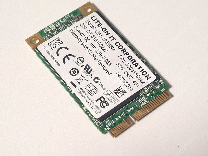 라이트온 msata 128gb ssd 1만원 급처--2
