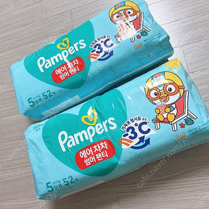 팸퍼스 에어차차 5단계 공용 팬티형 기저귀 2팩 일괄 (문앞택배비 포함)