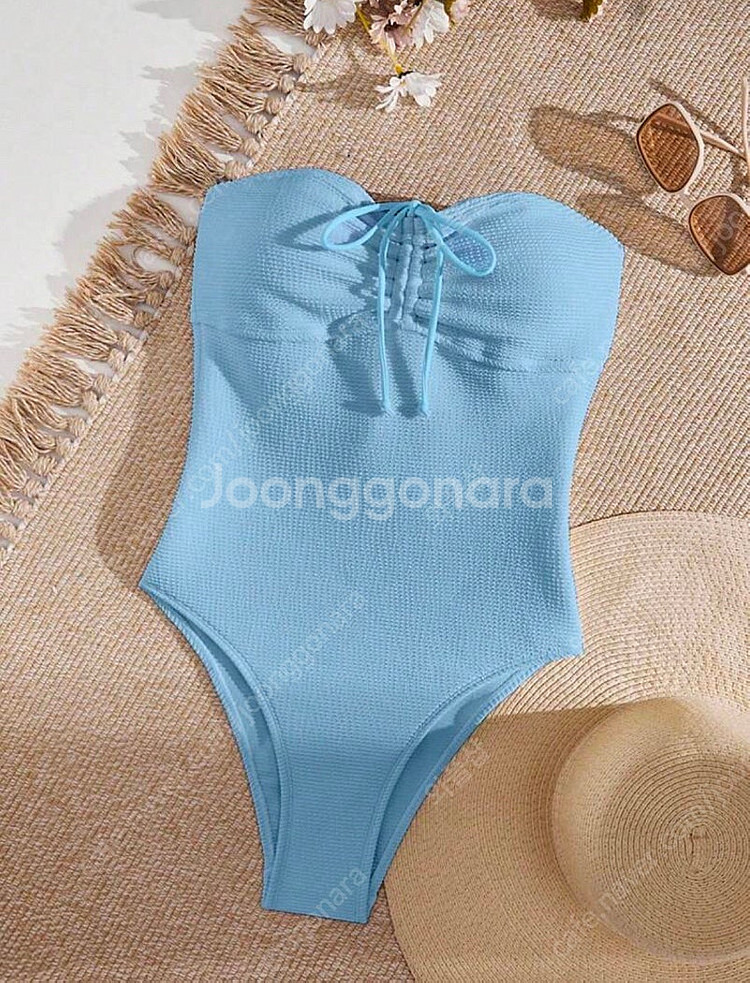 (새상품) 하늘색 모노키니 수영복--0