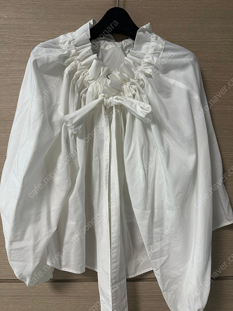 폴로 랄프로렌 러플 칼라 코튼 실크 블라우스--2