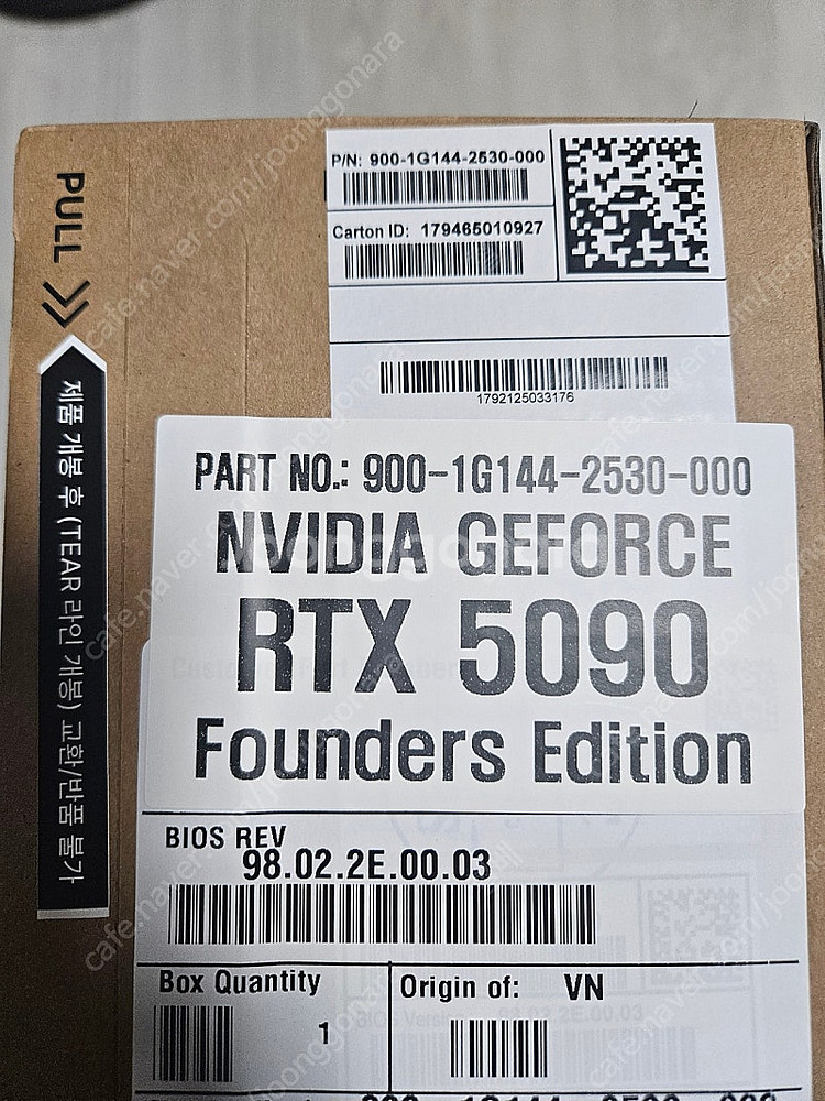 rtx 5090 fe 미개봉 판매합니다--0
