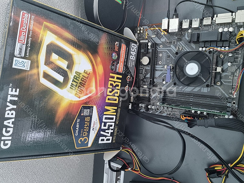 CPU 애슬론 200ge + 메인보드 B450M ds3...--2