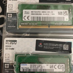 노트북용 DDR4 8기가 램 2개 팝니다(SK하이닉스/삼성)
