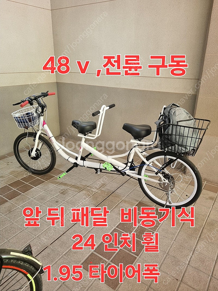 2인승 자전거 500w 전륜, 비동기식--3