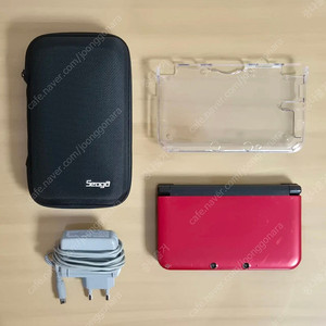 [E숍 정품 다운로드 포켓몬 뱅크 및 포켓무버 등] 국내 정발 닌텐도 3DS XL 구큰다수 레드X블랙 색상 + 크리스탈 케이스 + 정품 충전기 + 파우치 (채팅X 문자로 연락)