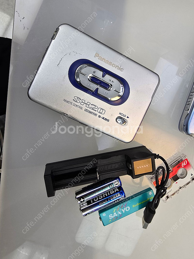 파나소닉 워크맨 본체 sx20 베터리 충전기 세트--0