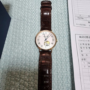 급처/로만손 오토매틱 오픈하트 39mm 로즈골드 신형 + 디버클스트랩
