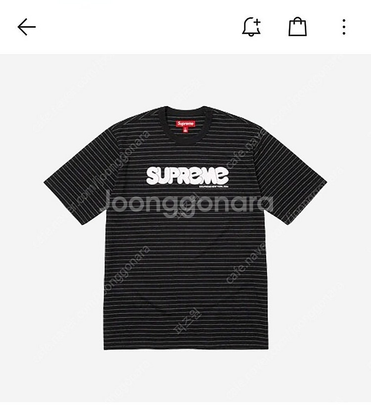 [XL] 슈프림 버블 숏슬리브 탑 블랙 – 25SS 반...--1