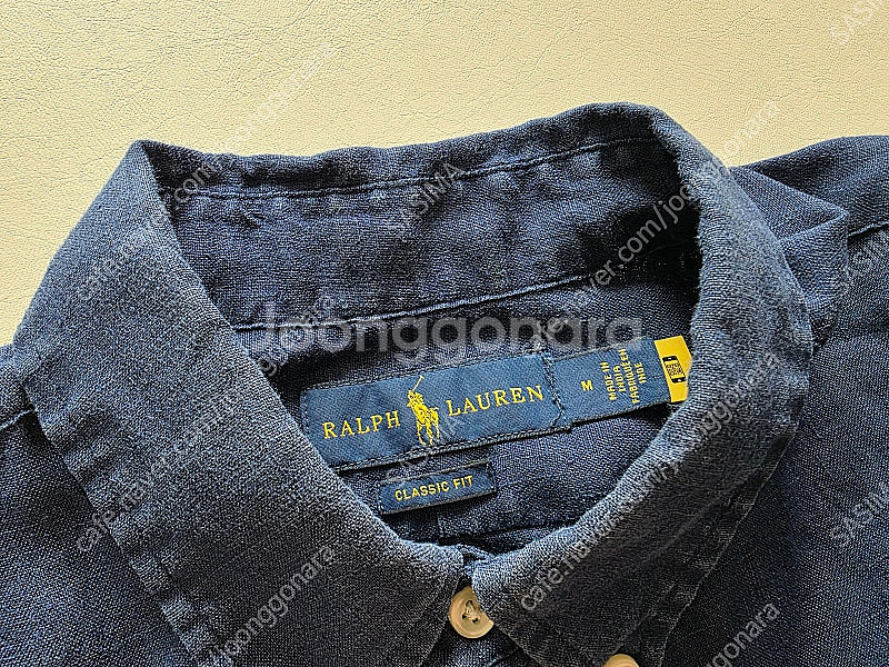 폴로 린넨 셔츠 네이비 팝니다.--3