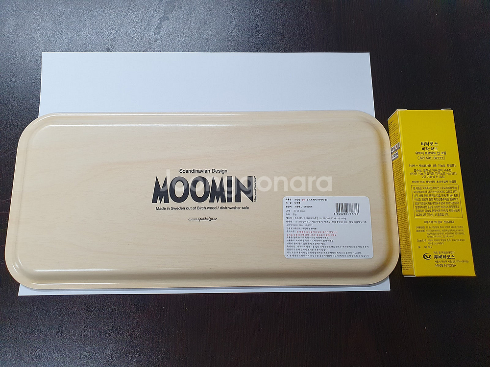 캐릭터상품 스웨덴 무민 Moomin 자작나무 우드 쟁반...--1