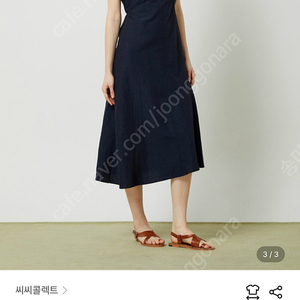 씨씨콜렉트 cc콜렉트 플레어 슬리브리스 원피스(네이비, 55)