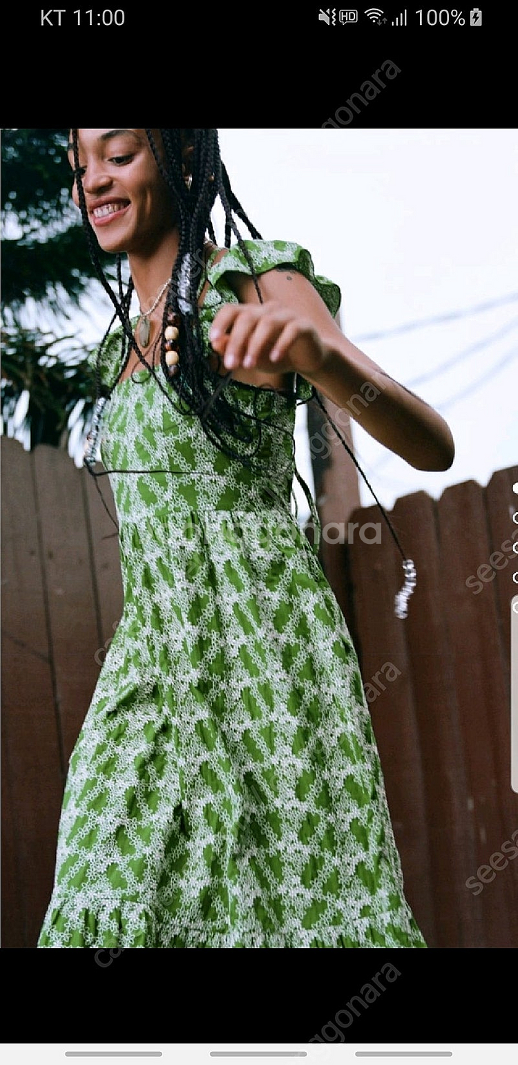 자라 플라워 자수 원피스--0