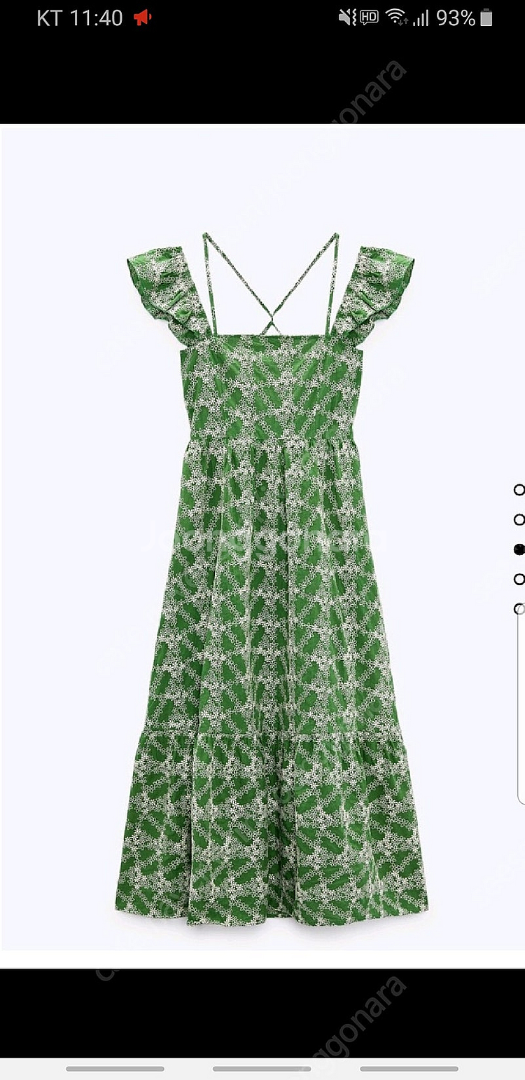 자라 플라워 자수 원피스--1