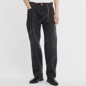 [언어펙티드/UNAFFECTED] LOGO DRAWSTRING BELT / BRICK
