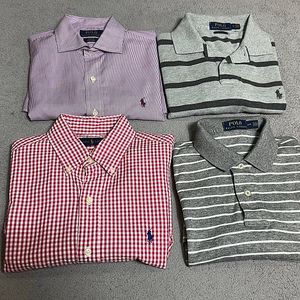 S사이즈 POLO 폴로 랄프로렌 신형 셔츠 / 피마코튼 pk 카라티 정리 시어서커 셔츠