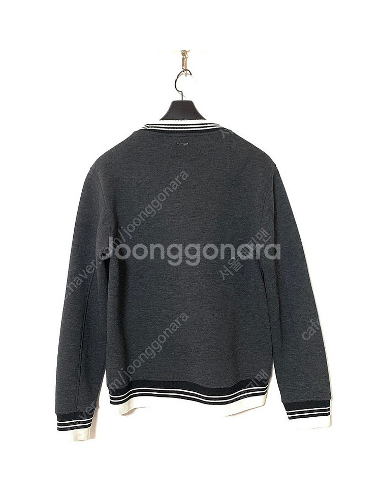 솔리드옴므 그레이/네이비 네오프렌 맨투맨 티셔츠 46 95사이즈 우영미--1