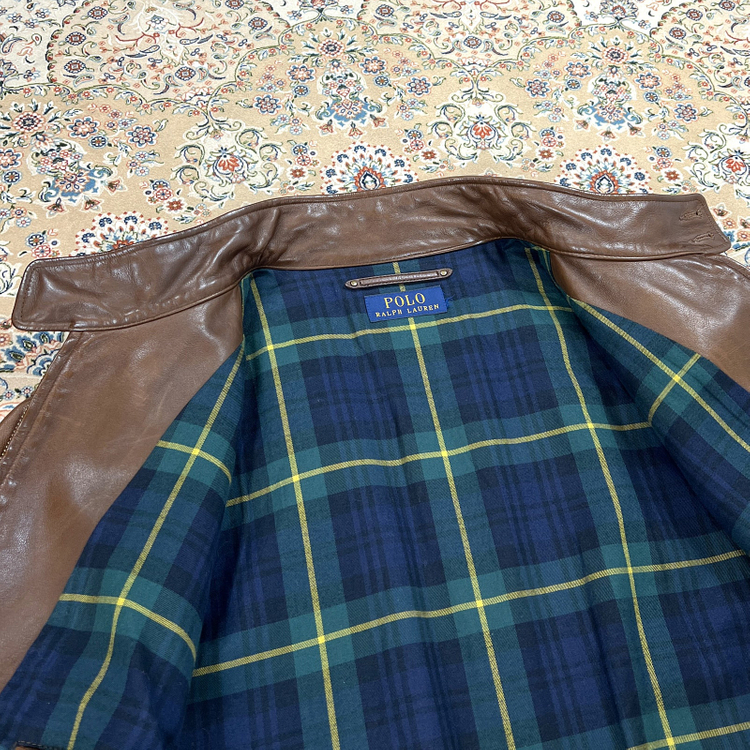 [상태매우좋음, XL] 폴로랄프로렌 다크브라운 물소가죽 바라쿠타 자켓 이미지