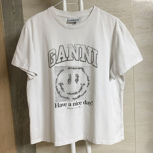 GANNI 가니 스마일 프린팅 반팔 티셔츠 M